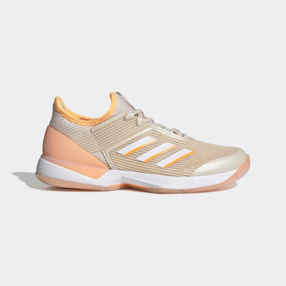 Pantofi Tenis Adidas Adizero Ubersonic 3 Dama Romania - Albi/Portocalii EF1155